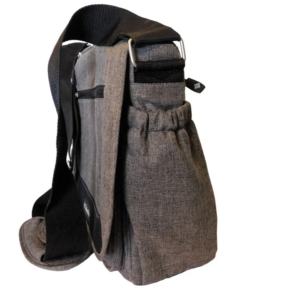 Columbia Departure Point Messenger Traveling Gray Diaper Bag Insulated Crossbody